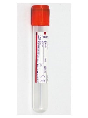 VACUTAINER PS TUBE RED 10mL - Pack/100