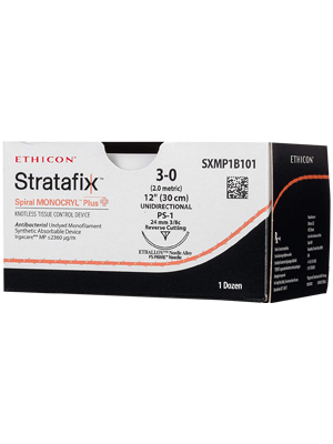 STRATAFIX™ Spiral Monocryl® Plus Suture, Undyed 3-0 30cm - Box/12