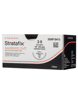 STRATAFIX™ Spiral Monocryl® Plus Suture, Undyed 2-0 45cm - Box/12