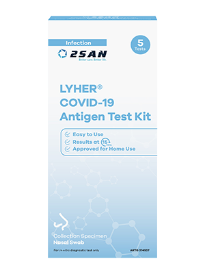  2San LYHER® COVID-19 Nasal Rapid Antigen Test Kit - Box/5