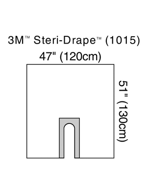 3M™ Steri-Drape™ U-Drape 120 cm x 130 cm. box/10