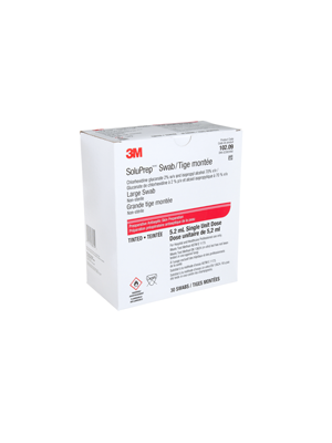 3M™ SoluPrep™ Swab 2% CHG / 70% IPA - Box/30 