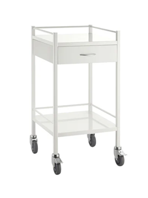 Dressing Trolley with 1 Drawer and Rail 490 x 490 x 900mm