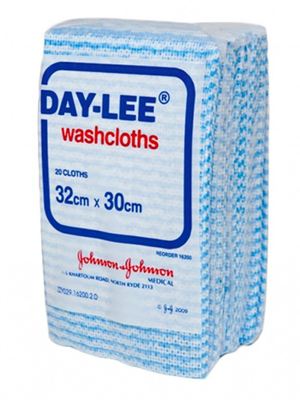 Day-Lee Non-woven Washcloths Disposable, 32cm x 30cm - Ctn/1000