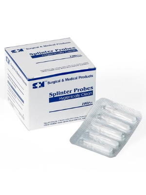 S+M Splinter Probe Hygienically Clean 4cm - Box/100