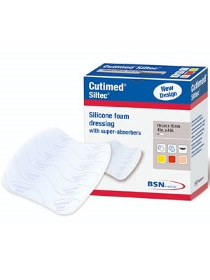 Cutimed® Siltec Sterile Foam Dressing, 10 x 10cm – Box/10