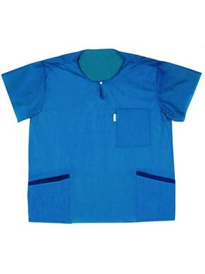 SCRUB SHIRT BLUE MEDIUM - Ctn/48