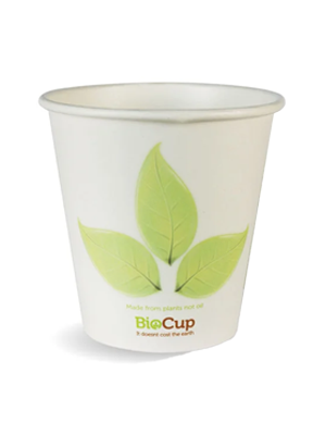 Hot Paper Water Bio Cups, 230ml/ 6oz (80mm), Green – Ctn/1000