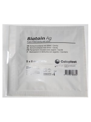 Biatain® Ag Cavity Antimicrobial Foam Dressing, 5cm x 8cm – Box/5