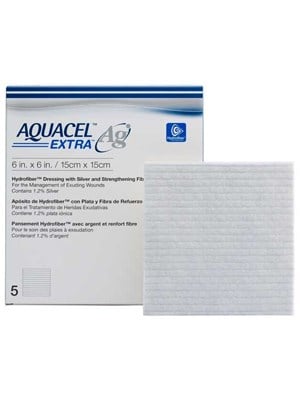 Aquacel® Extra™ Ag Antimicrobial Wound Dressing 15x15cm – Box/5