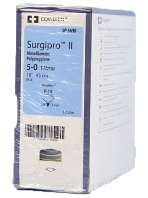 Surgipro 5 0 Blue 45cm P-13 - Box 36