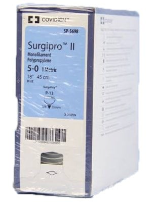 SURGIPRO 5/0 Blue 45cm P-13 - Box/36