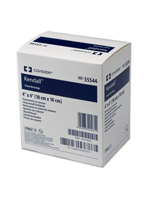 Kendall™ AMD Antimicrobial Border Dressing, 10.2x10.2cm – Box/10