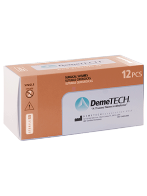 DemeCAPRONE Absorbable Suture 3-0 19mm 3/8 Reverse Cutting 45cm