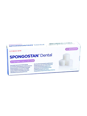 Ethicon SPONGOSTAN™ Dental Haemostatic Gel Sponge 1x1x1cm – Pk/24