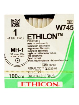 Ethilon Black 1.30mm 0.5C - Box/12