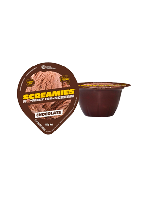 SCREAMIES™ No Melt Ice Cream 120g Chocolate - Ctn/36