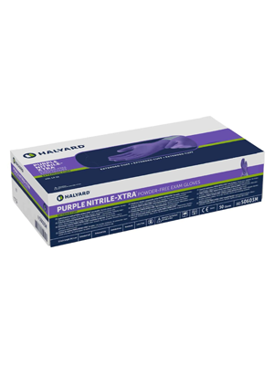 Purple Nitrile Xtra Length Exam Glove Large - Box/50