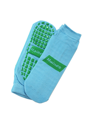 Haines® SallySocks® Non Slip Patient Socks, X-Large Green - Each