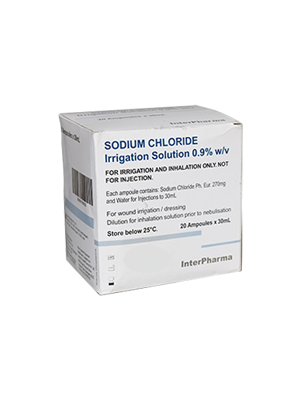 Sodium Chloride 0.9% 30mL Ampoules Irrigation Solution – Box/20