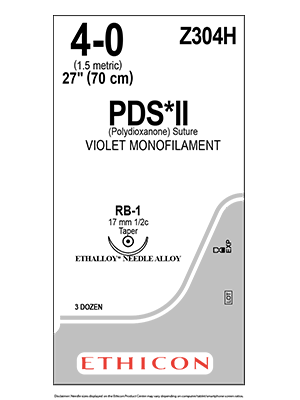 PDS*II Sutures Violet 70cm 4-0 RB-1 17mm - Box/36