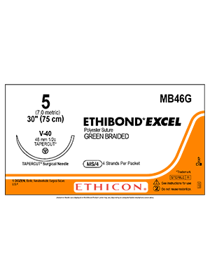 ETHIBOND* EXCEL Green 75cm 5 V-40 48mm - Box/12