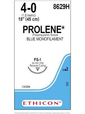Prolene Polypropylene Sutures 45cm FS-1 Blue - Box/36
