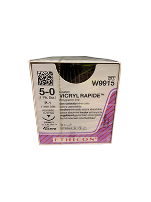 VICRYL RAPIDE® Sutures Undyed 45cm 5-0 P-1 11mm -Box/12