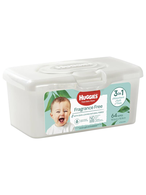 Huggies Baby Wipes Pop-Up Tubs Fragrance Free - Ctn/4