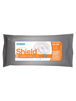 Sage Comfort Shield Barrier Moisturising Cream Cloth Hypoallergenic - Pk/8