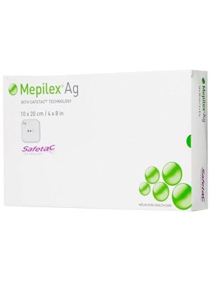 Mepilex AG Foam Dressing 10 x 20cm - Box/5