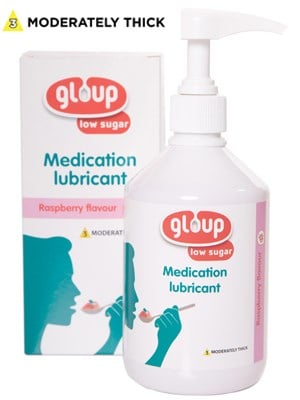 Gloup Medication Lubricant Raspberry Low Sugar 500mL - Each