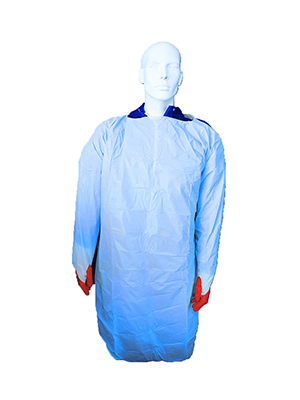 PE Gown with Thumb Loops, Individually Wrapped Blue – Ctn/400