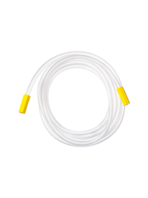 Non Sterile Ribbed Suction Tubing 2 Yellow Connectors 2m - Each