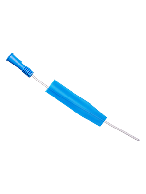 Nelaton Standard Catheter Female Blue Sleeve 20cm 8FR PVC, Blue