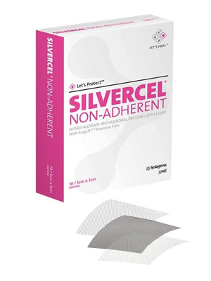 Silvercel Non-Adherent Antimicrobial Dressing 5cm x 5cm - Box/10