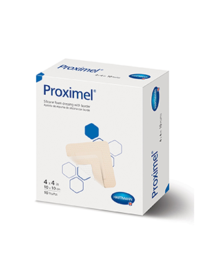 Proximel® Silicone Foam Dressings, Border 10 x 10 cm – Box/10