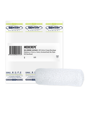 MEDICREPE® Cotton Crepe Bandage Unstretched Medium 15cm x 1.6m