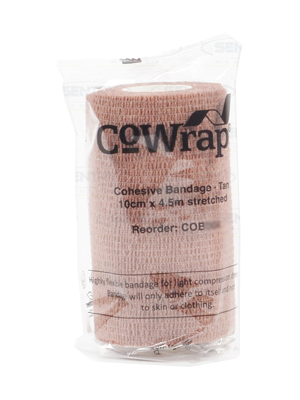 CoWrap® Cohesive Bandage Self-Adhesive, Tan 10cm x 4.5m - Roll