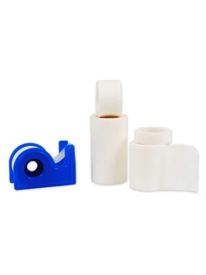 Paper Tape With Dispenser, Non-woven White, 2.5cm X 9.1m - Box/12