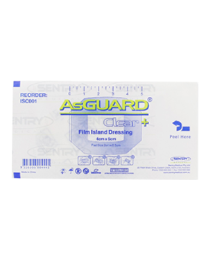 AsGUARD® Clear Film Wound Dressing Sterile 4x5cm – Box/50
