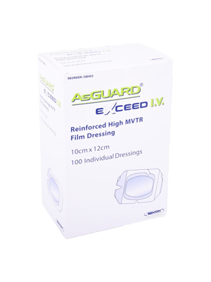 AsGuard® Exceed I.V. Sterile Dressing, 10cm x 12cm – Box/100