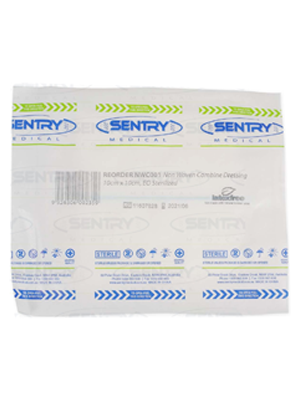 Sterile Non-Woven Combine Dressing, White 10cm x 10cm - Pkt/50