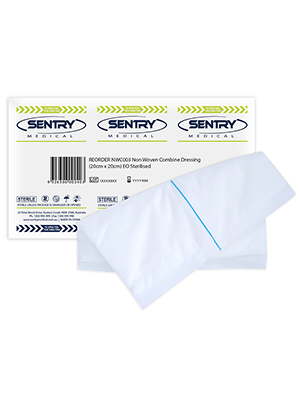 Sterile Non-Woven Combine Dressing 10cm x 20cm - Singles