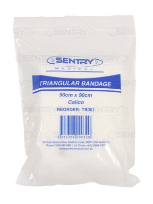 Triangular Bandage Reusable Sling 90cm x 90cm, Cream - Single