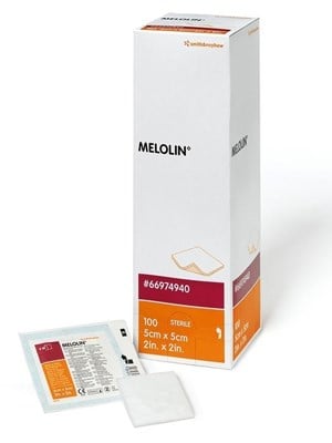 Melolin* 5 x 5cm Sterile Dressing - Box/100