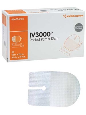 Opsite IV3000 Ported Film Wound Dressing, 9cm x 12cm – Box/50