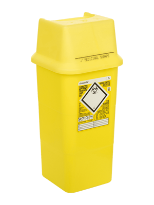 Sharpsafe® Sharps Container with Yellow Lid 7 Litre - Each