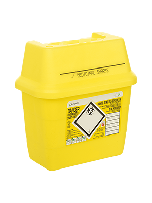 Sharpsafe® 3 Litre Yellow Sharps Container with Lid