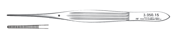 MCINDOE FORCEPS SERRATED TIP 15CM (ARMO)